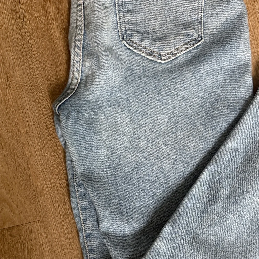 Just Black Light Blue Distressed Straight Leg Jeans - Picture 8 of 8